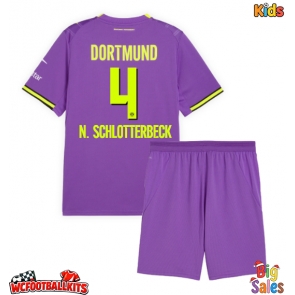 Borussia Dortmund Nico Schlotterbeck #4 Replica Third Stadium Kit for Kids 2026-27 Short Sleeve (+ pants)